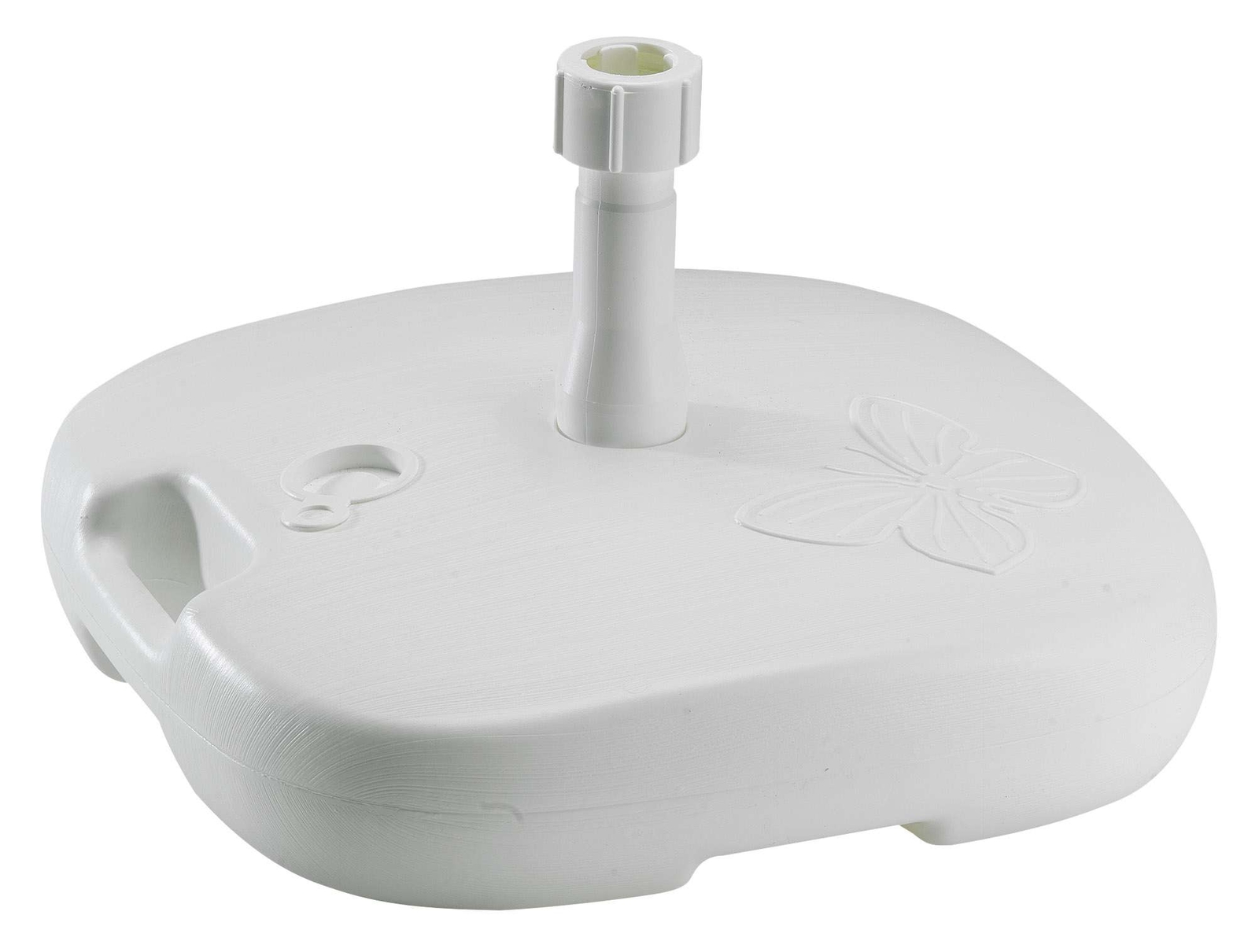 Base per ombrellone in plastica bianca