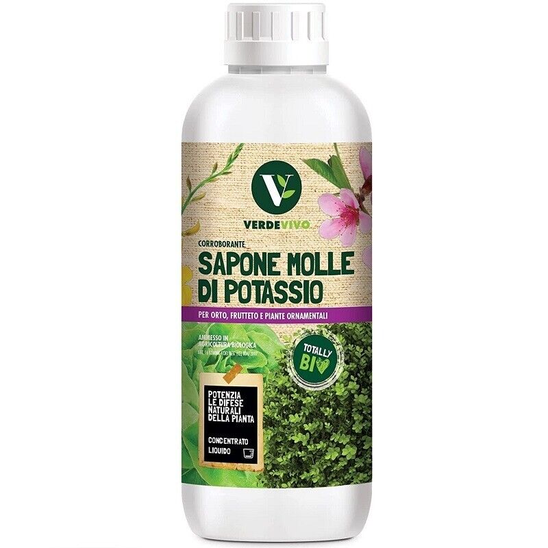 Sapone molle corroborante per agricoltura biologica. Confezione da 1 litro