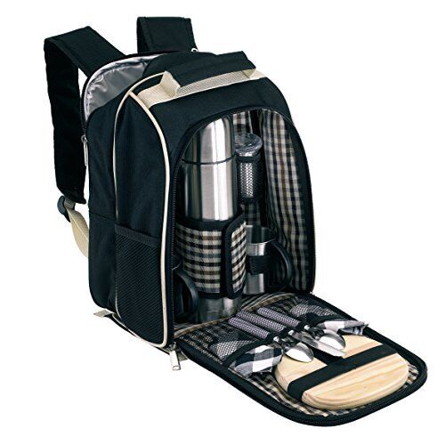 Zaino da picnic per 2 persone con scomparto refrigerante, 27 x 18 x 35 (p7f)