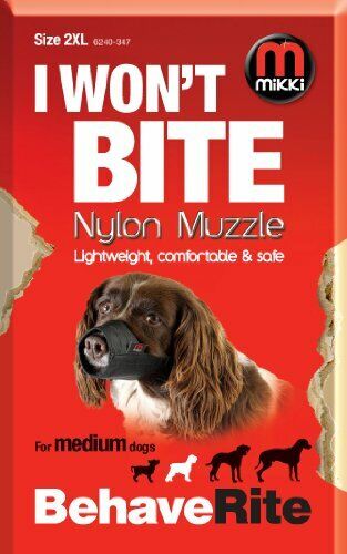 Mikki - Museruola da addestramento cane, semplice da indossare e non (n7L)