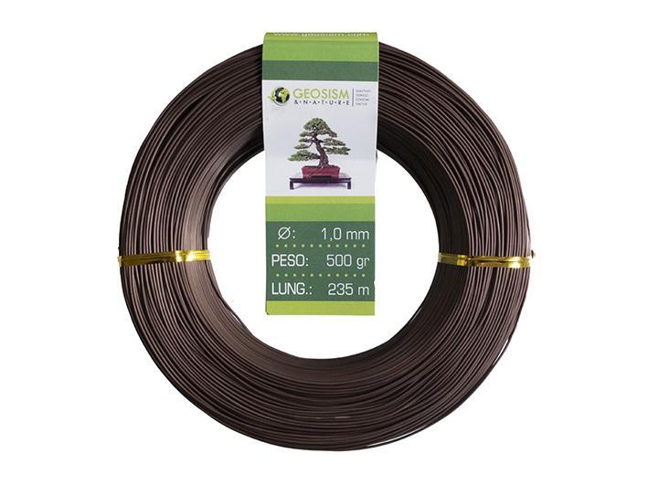 Filo di alluminio ramato (alluminio-ramato) Geotools 1,0 mm per bonsai, 500 gr,