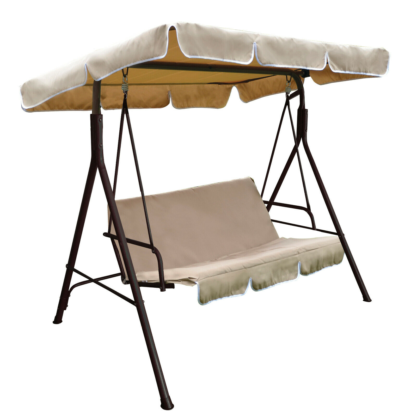 Dondolo SORRENTO in metallo cuscini marrone 3 posti cm 170x115x152 h  *OFFERTA!*