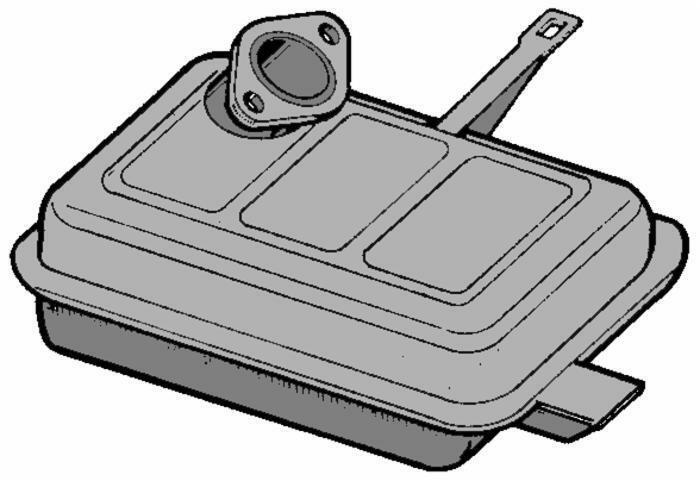 SILENZIATORE MARMITTA PER MINARELLI MOTOZAPPE BENASSI BL 75 MINARELLI 125 34669