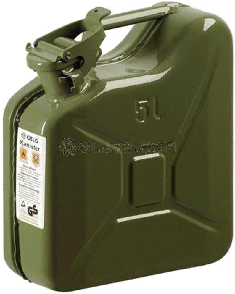 TANICA IN METALLO VERNICIATO VERDE 20 LT OMOLOGATA PER BENZINA CARBURANTI GLS72!