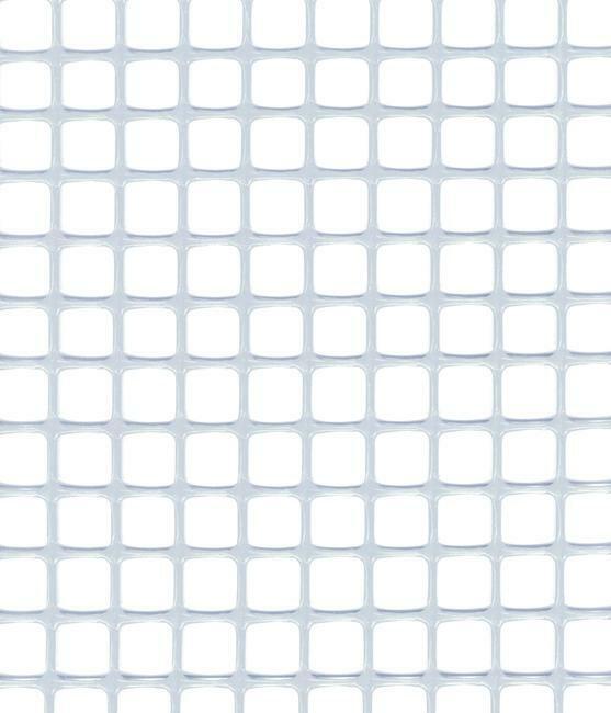 Rete plastica bianca maglia quadrata plastificata 10x10 mm rotolo 1x5 mt