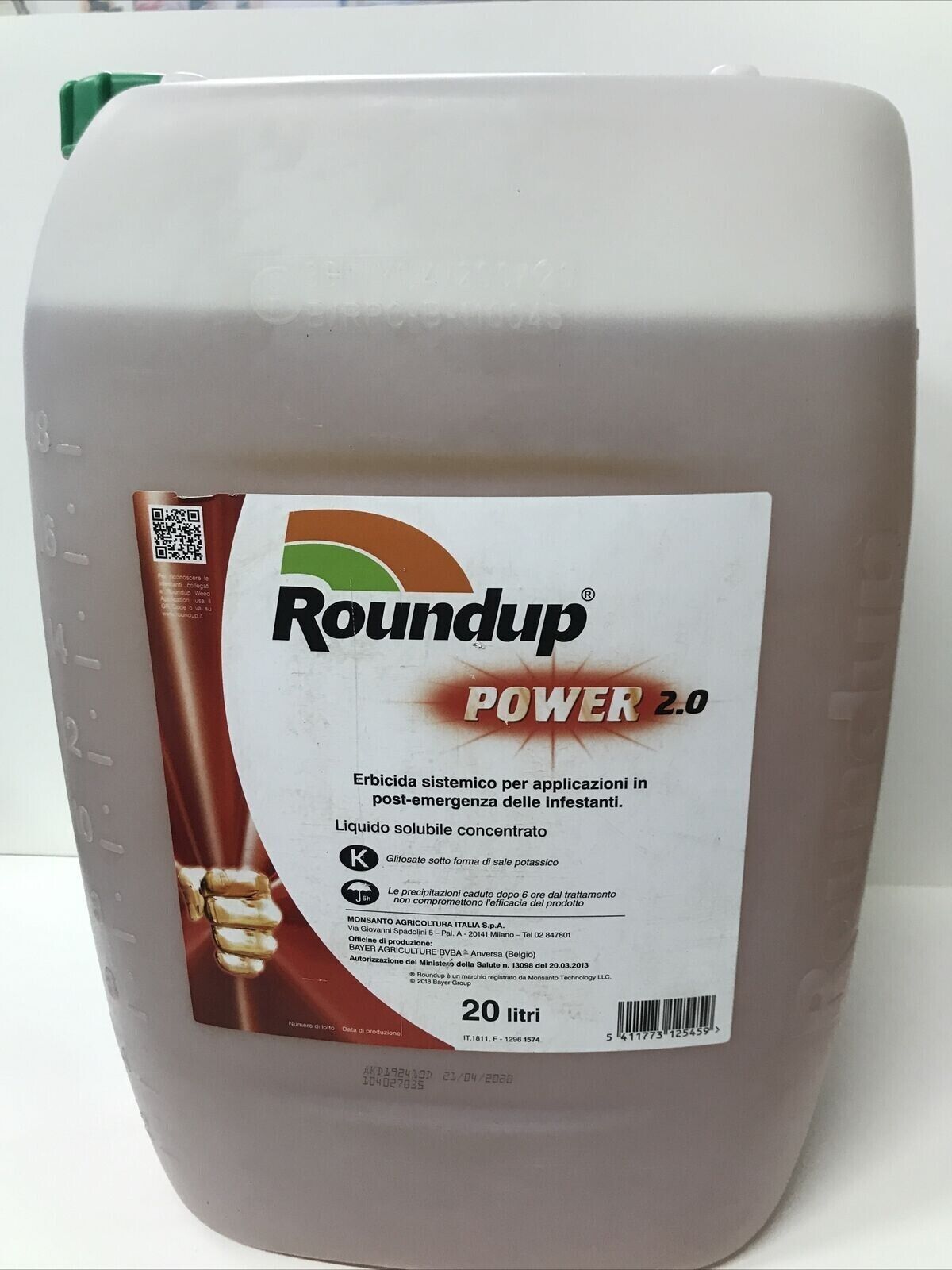 ROUNDUP POWER 2.0 DISERBANTE ERBICIDA SISTEMICO PER LE INFESTANTI 20 lt