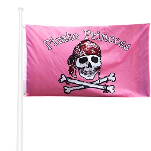 KliKil Bandiera Pirati 150x90 Donna principessa - Bandiera Pirata tessuto (C5X)