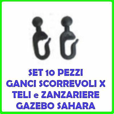 SCORREVOLI GAZEBO ALLUMINIO SAHARA 3x4 4x4 TELI E ZANZARIERE LATERALI SET 10 PZ