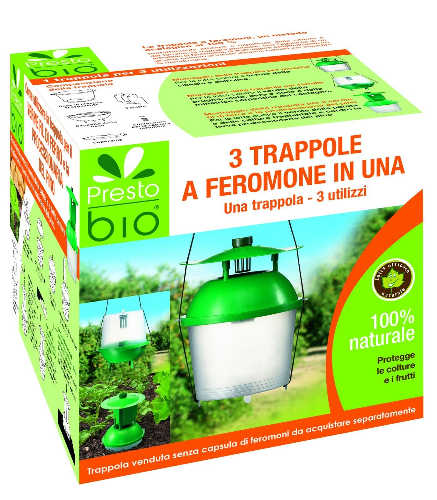 Trappola a feromoni mista 3 in 1