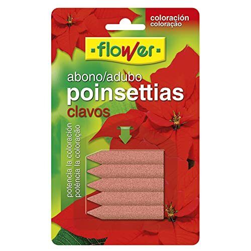 Flower ABONO CLAVOS Poinsettias Blister 5 U FW (w7I)