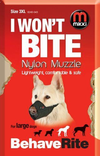 Mikki - Museruola da addestramento cane, semplice da indossare e non (M8f)