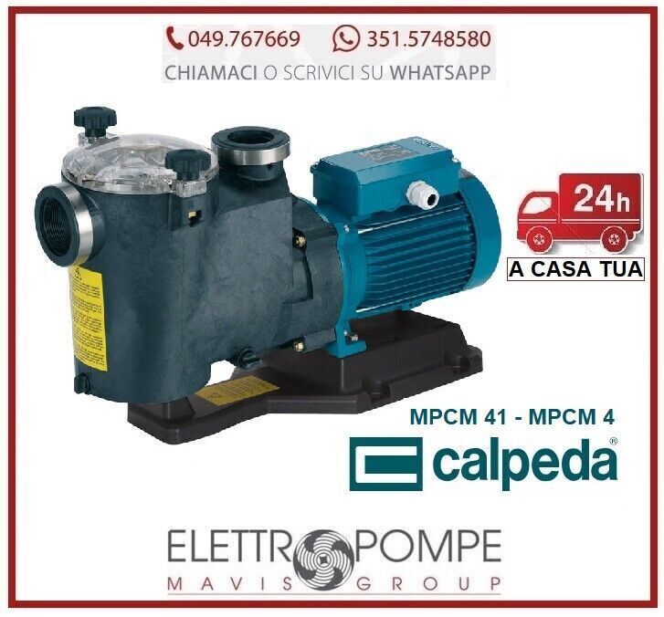 CALPEDA MPCM 41 1,5 HP Elettropompe autoadescanti x piscine CON PREFILTRO