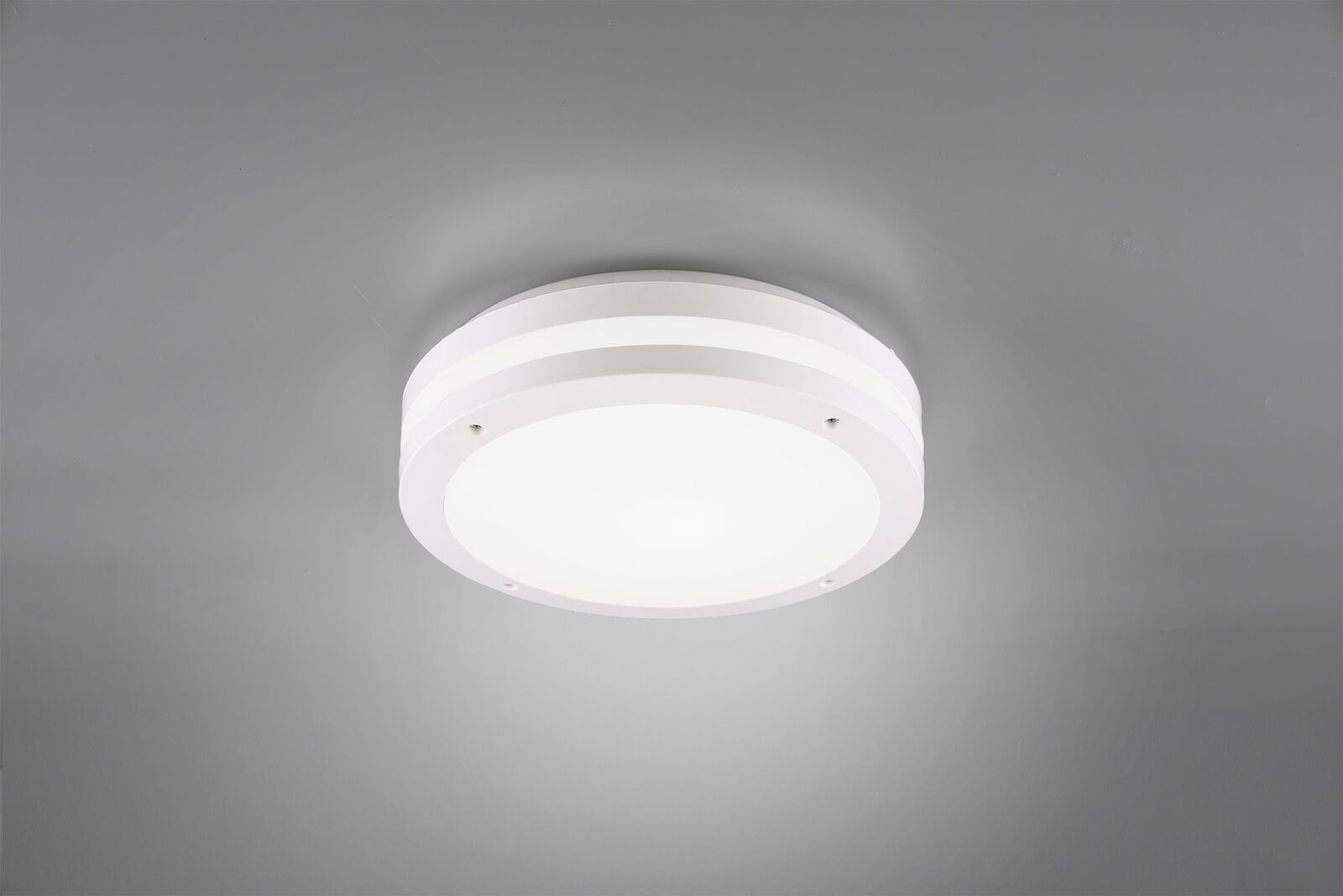 Kendal plafoniera led da esterno metacrilato bianco d. 30 ip54 Moderno LED