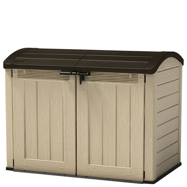Armadio Keter da terazzo e balcone in resina beige Box porta attrezzi giardino