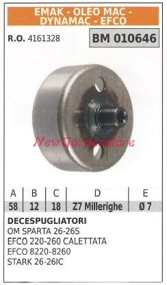 Campana frizione EMAK decespugliatore OM SPARTA 26 - 26S EFCO 220 260 010646