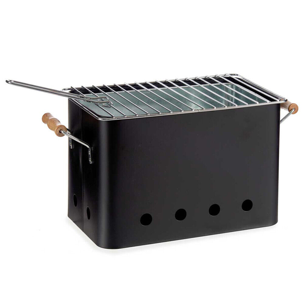 Barbecue portatile cuoci arrosticini fornacella a carbone griglia rettangolare p