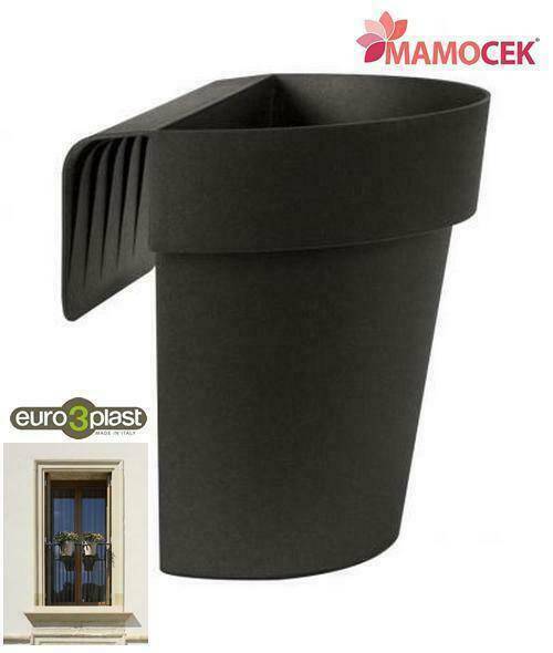VASO Euro3plast fioriera up antracite cm.25 balcone terrazzo