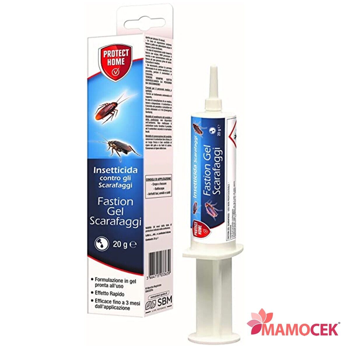 FASTION Gel scarafaggi siringa 20gr esca attrattivo insetticida trappola blatte