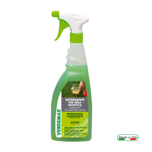 Detergente Pulizia prato sintetico - Flacone 750 ml pronto uso - Verdemax