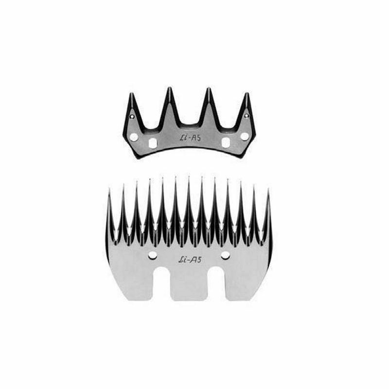 SET PETTINI PER TOSATRICE PECORE/OVINI COLTELLO 4 DENTI PETTINE 13 DENTI