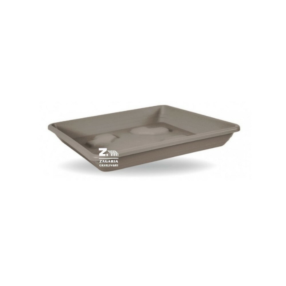 SOTTOVASO QUADRATO IN PLASTICA CM 42X42 COLOR AVANA PER VASO QUADRATO CM 45X45