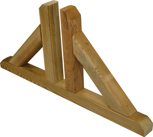 PIEDE PER PANNELLO IN LEGNO - PIEDINO DOPPIO PER GRIGLIATO - GIA' IMPREGNATO
