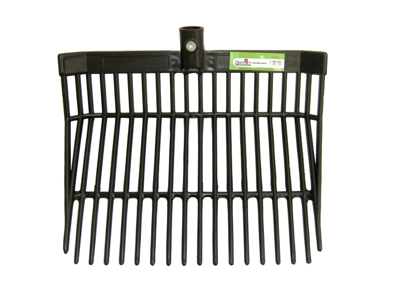 FORCA 20 DENTI PER LETAME CAVALLI IN PVC 44 X 42,5 PAGLIA ERBA FIENO RASTRELLO