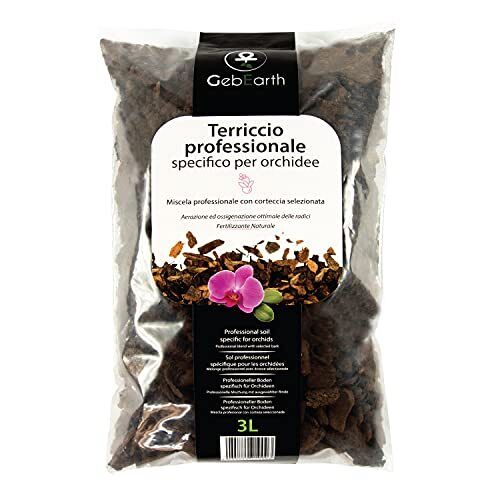 GebEarth - Terriccio per Orchidee, Substrato per Orchidee da 3 litri【 (H3M)
