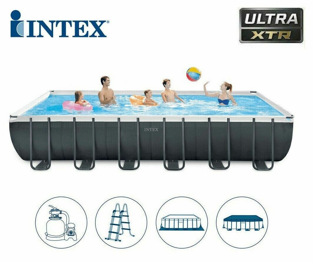 PISCINA INTEX FUORITERRA 732X366X132 XTR RETTANGOLARE ULTRAFRAME POMPA SABBIA