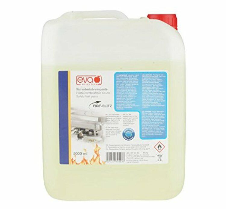 PASTA COMBUSTIBILE GEL EVA TANICA 5 LITRI BIOETANOLO FONDUTA BARBECUE FIREBLITZ