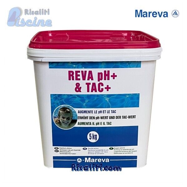 PH PIÙ PH + INNALZATORE PH E TAC TRATTAMENTO ACQUA PISCINA 5 KG MAREVA