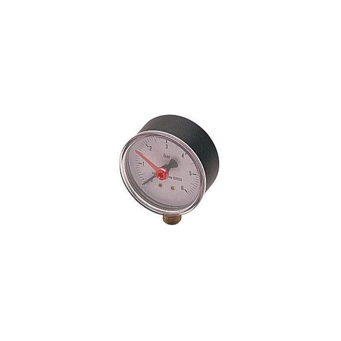 Manometro per autoclave con attacco radiale 1/4" scala 0-6 Bar