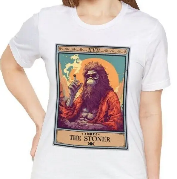 Stoner Bigfoot Tarot Card Shirt, The Stoner Shirt Bigfoot Shirt Cryptid Gift