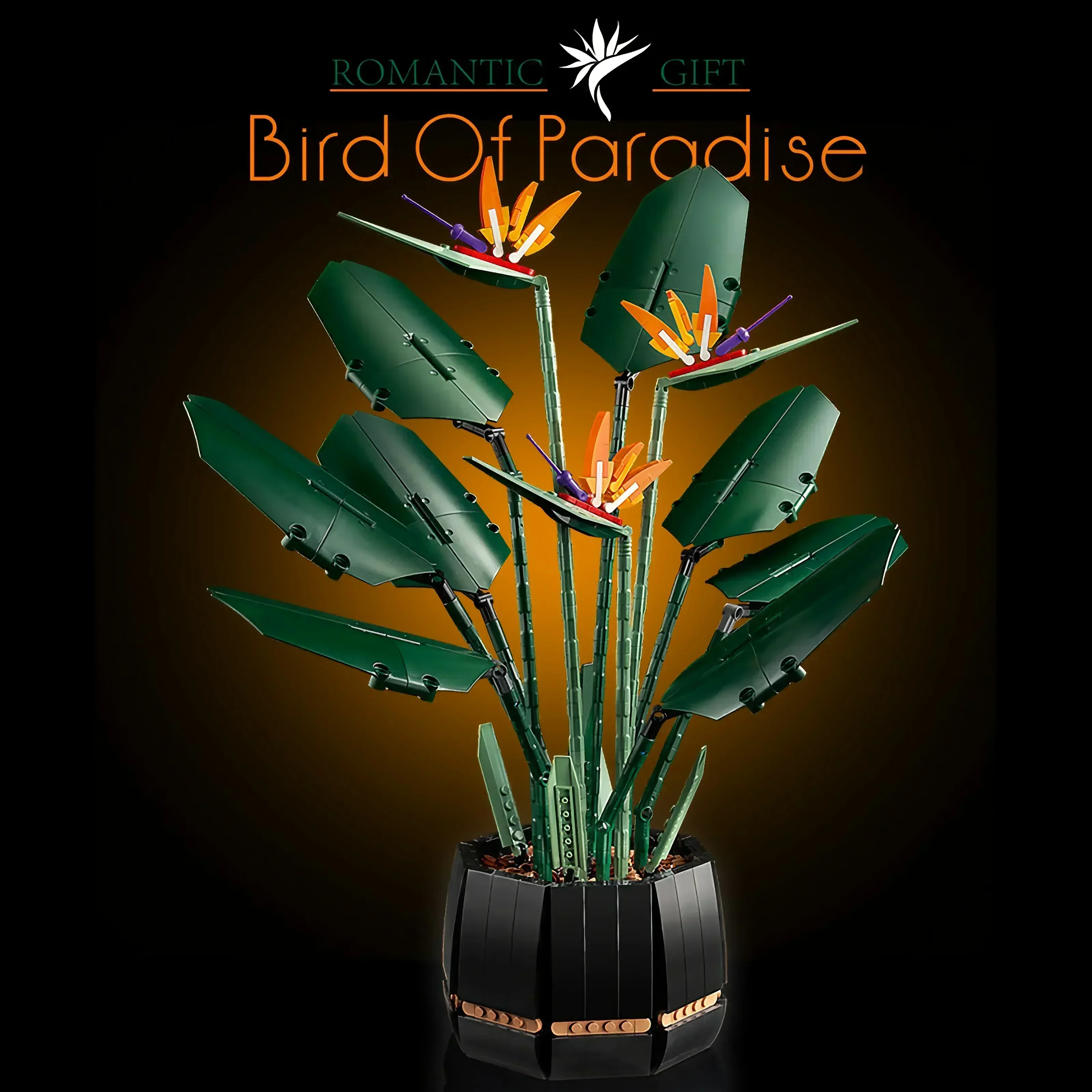 Nuovo 10289 Bird Of Paradise Bouquet Rose Building Block Mattoni Unziptoy Illustrazione In Vaso Holiday Girlfriend Gift Home Decor