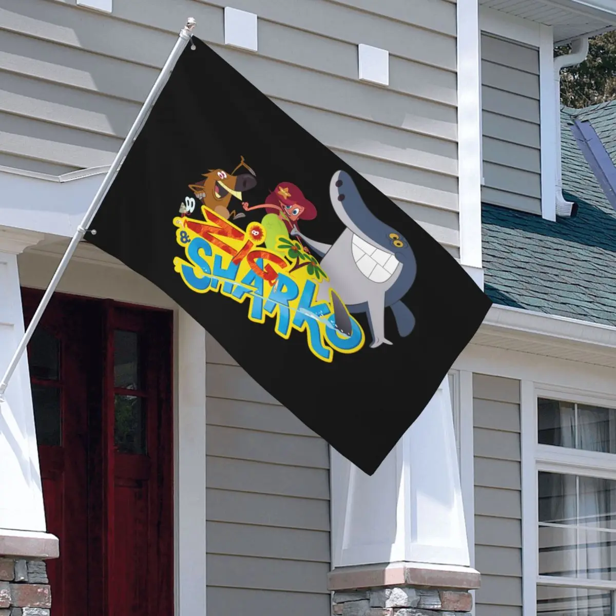 Zig And Sharko Garden Portico Patio Welcome Home Hanging Portico Patio Lawn Outdoor Wall Banner