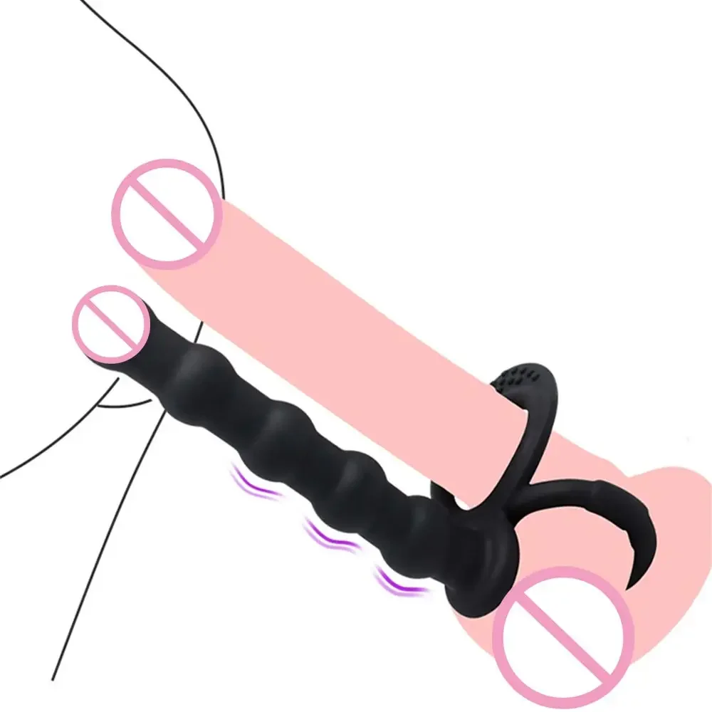 Vratea Butplug Double Dildo Penile Case Pennis Giochi Erotici Per Uomini E Donne Vagina E Ano Vibratore Dirudo Buttplug Men