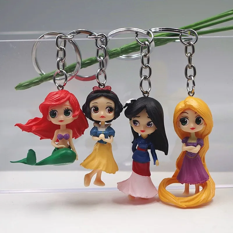 4 Pz/Set Disney Princess Biancaneve Rapunzel Mermaid Mulan Princess Doll Action Figures In Pvc Giocattoli Ornamenti Da Tavolo Giocattolo