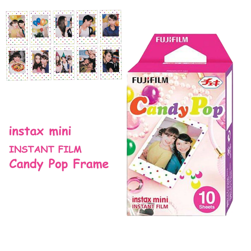 Genuine Fujifilm Instax Mini 11 Film Candy Pop 10 Fogli Per Fujifilm Fuji Instax Mini 12 8 70 25 50S 90 Camera Share Sp-1 Sp-2