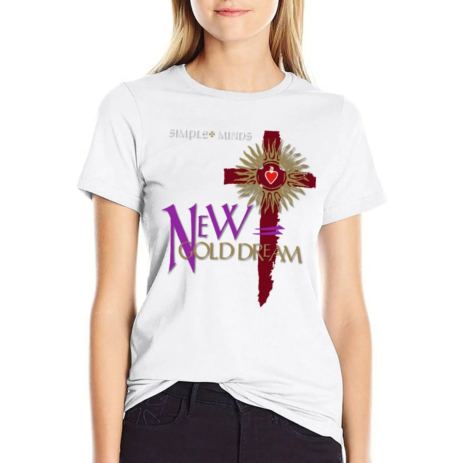 Simple Minds - New Gold Dream 40 T-Shirt Donna T-Shirt Top Donna