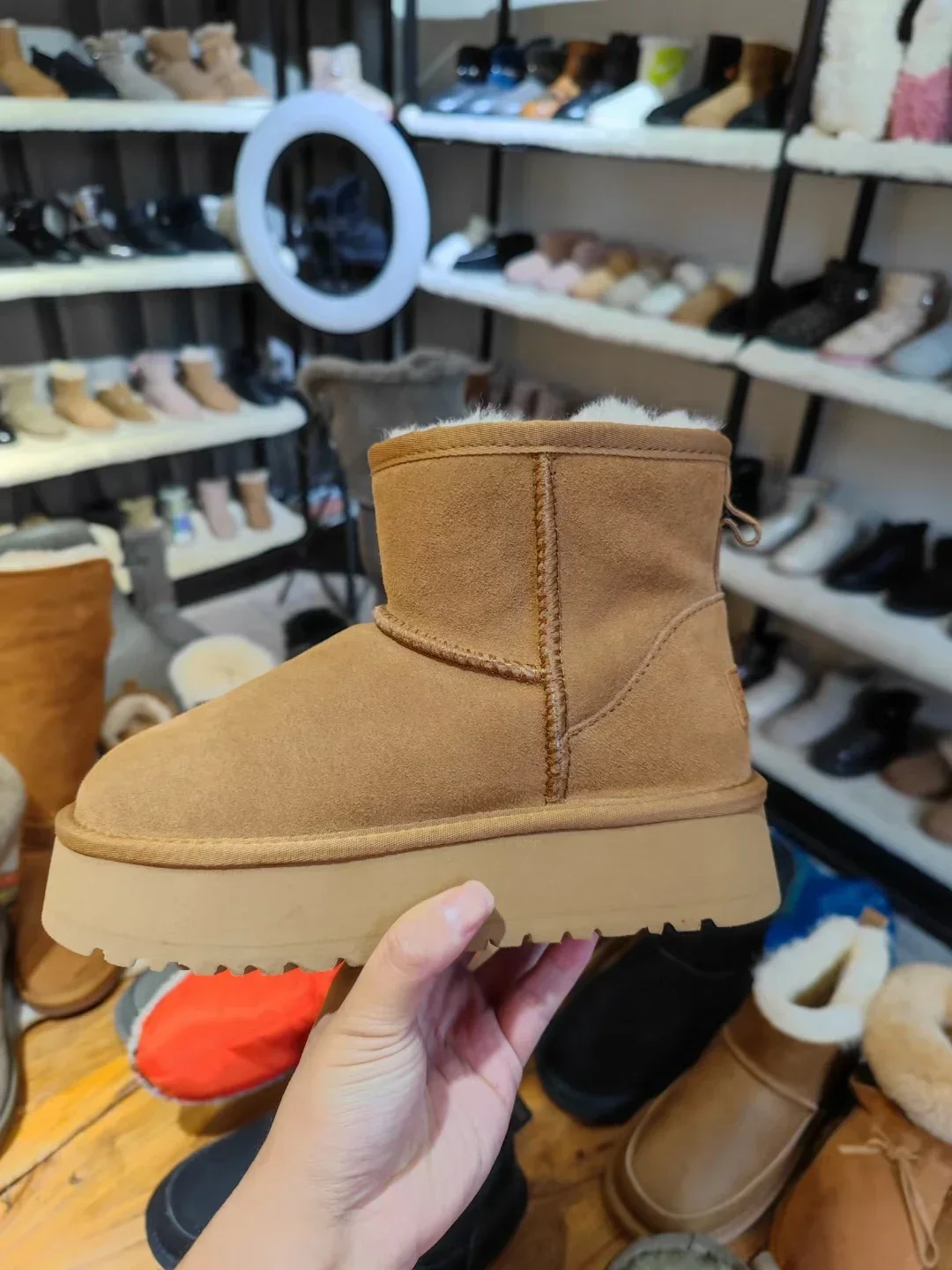 Ultra Mini Platform Boot Designer 5Cm Boot Donna Inverno Caviglia Tasman Australia Snow Fondo Spesso Stivaletti In Vera Pelle