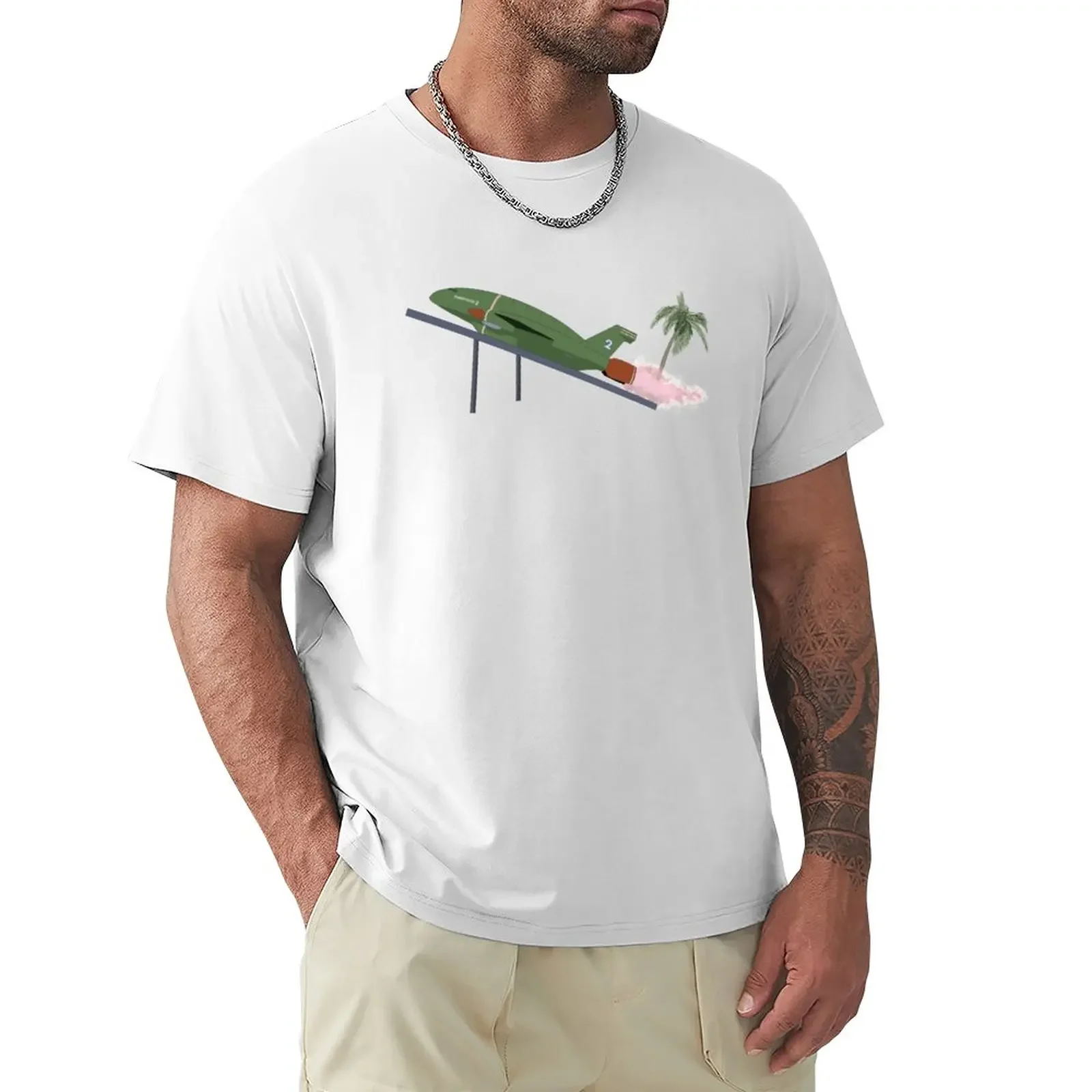 Thunderbird 2 Launch T-Shirt Tees Anime For A Boy Mens T Shirt