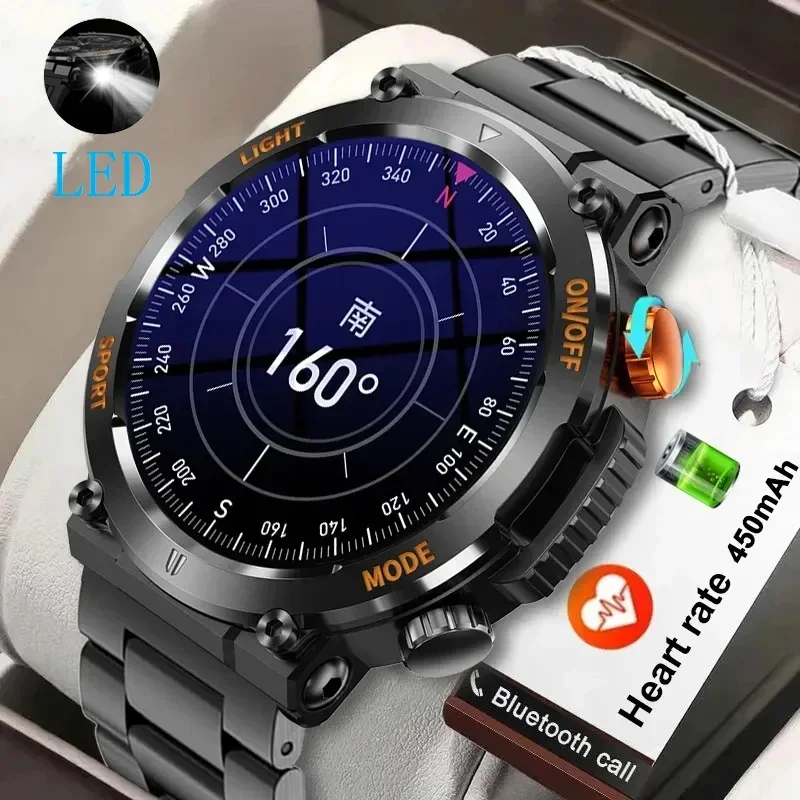 2024 Military Smart Watch Men Watch 100 + Sport Outdoor Adventure Watch Bt Call Waterproof New Smartwatch Pk Gt4 Fitness Tracker