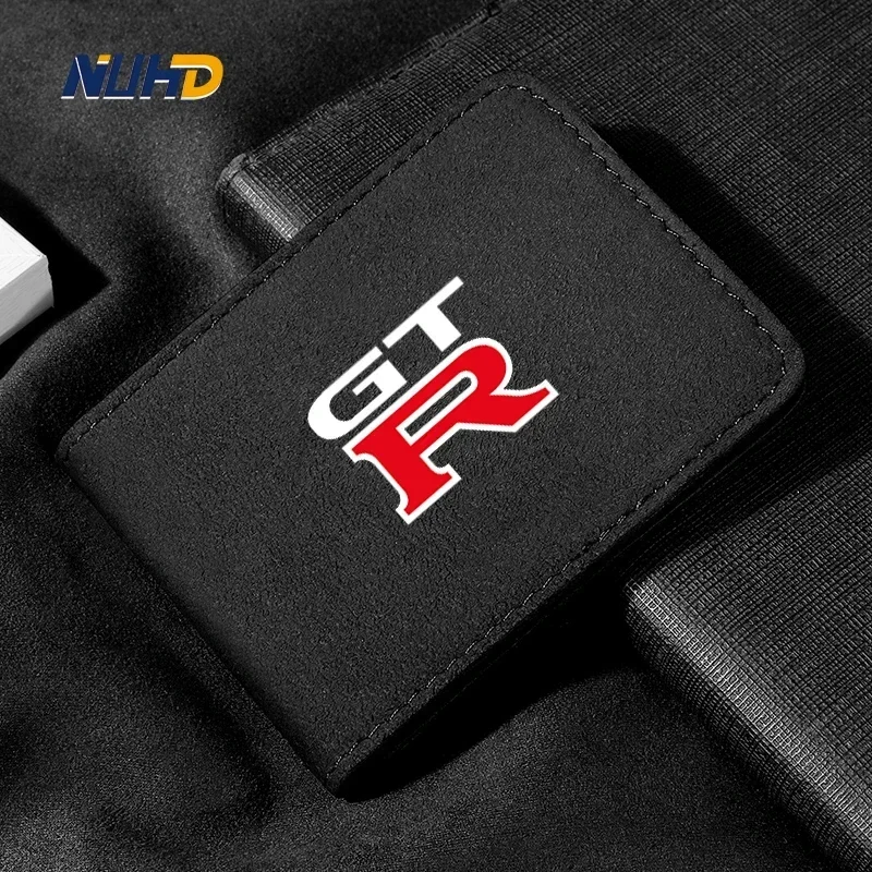 Borsa Per Patente Di Guida Per Auto In Pelle Scamosciata Porta Carte Di Credito Custodia Per Portafoglio Per Nissan Gtr Nismo 370Z 350Z Qashqai Serena