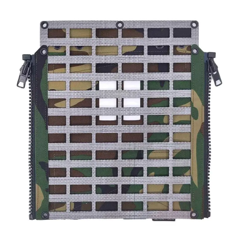 Tactical Raiders Plate Carrier Zip On Molle Back Panel Woodland Lvl 119 Tr077