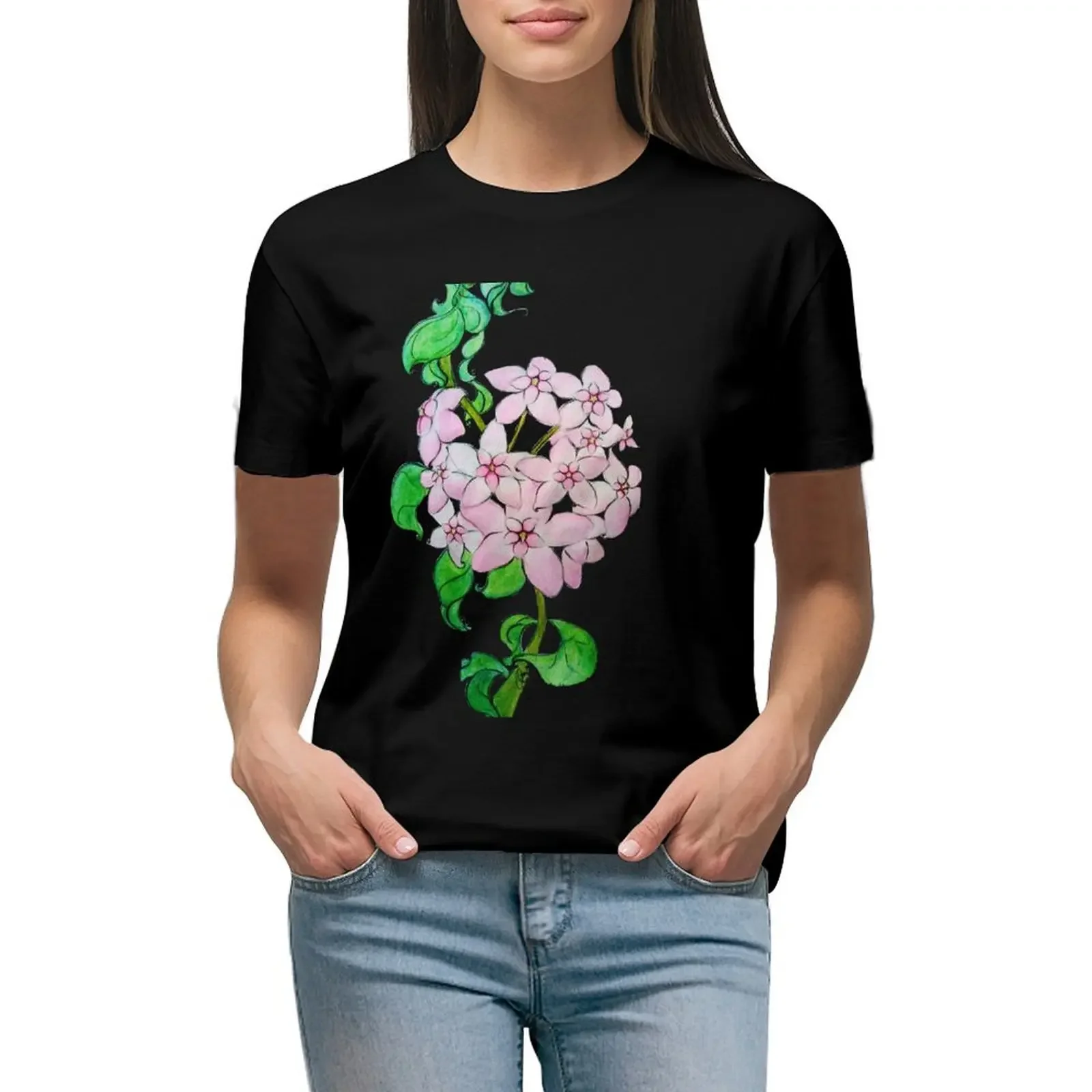 T-Shirt Compacta Hoya Magliette Carine Vestiti Estetici Maglietta A Maniche Corte Per Donna