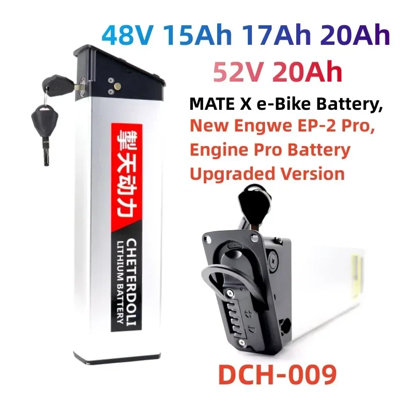Batteria Di Ricambio 48V 17Ah 52V Per Il Nuovo Motore Engwe Ep-2 Pro Pro Versione Aggiornata Per Batteria Mate X Bike Dch-009