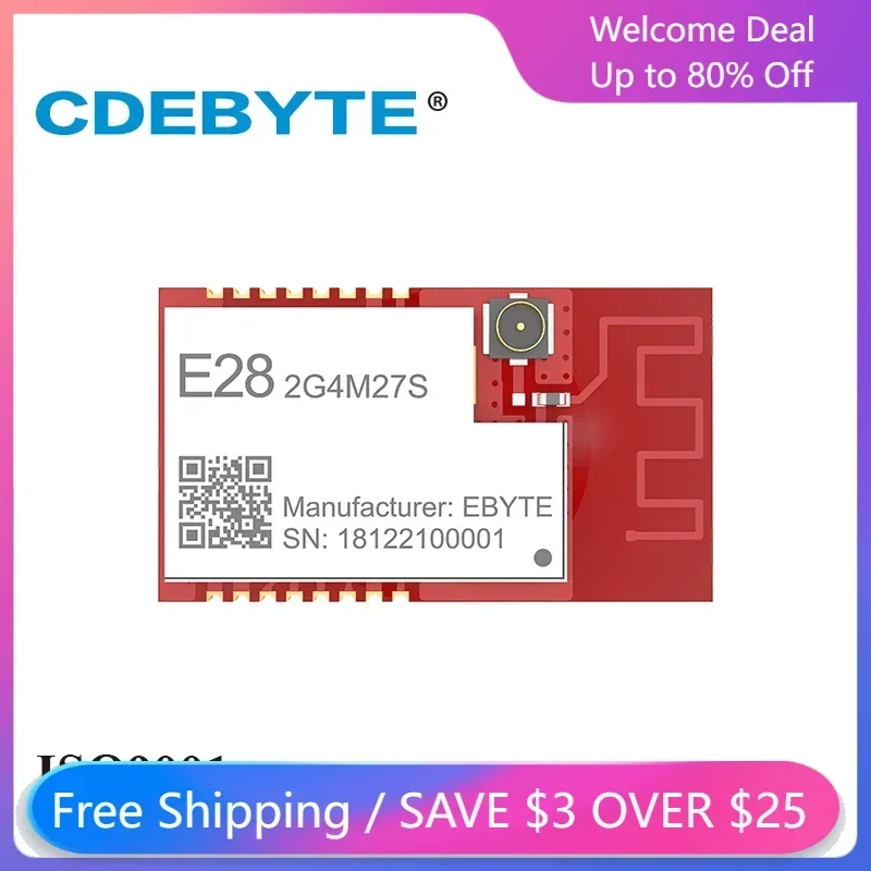 Sx1281 Modulo Lora 27Dbm Ricetrasmettitore Wireless 2.4 Ghz E28-2G4M27S Spi Trasmettitore Rf Ble 2.4 Ghz A Lungo Raggio Ricevitore 2.4 Ghz