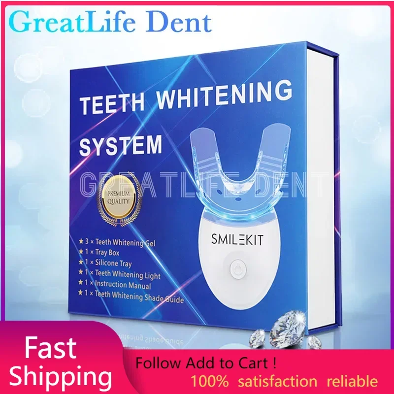 Greatlife Dent Small Blue Light Dental Teeth Whitening Kit Gel Teeth Whitening Lamp Accelerator Whitening Machine Whitening Set