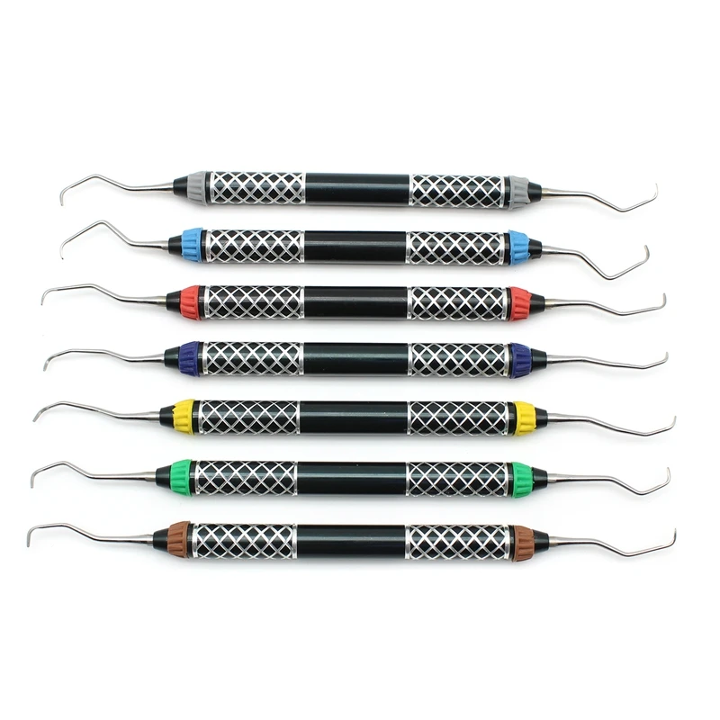7 Pz/Set Denti Dentali Scaler Pulizia Parodontal Gracey Bone Curette Igiene Orale Strumento Di Odontoiatria Strumenti Per Lo Sbiancamento Dei Denti