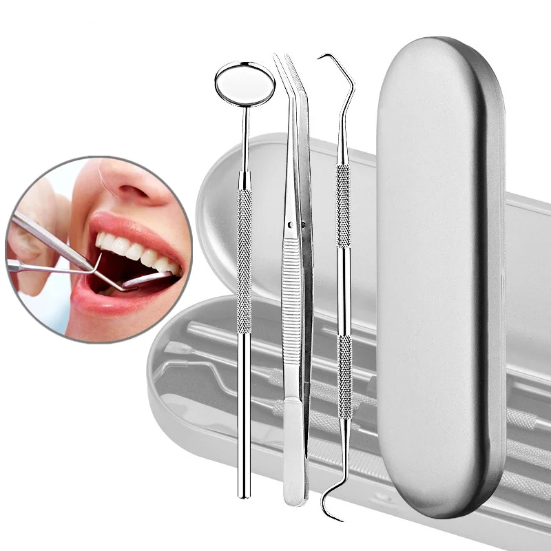 Dents Pick Tool Dental Mirror Falce Probe Tartaro Remove Scaler Dental Laboratory Equipment Igiene Orale Cura Sbiancamento Dei Denti